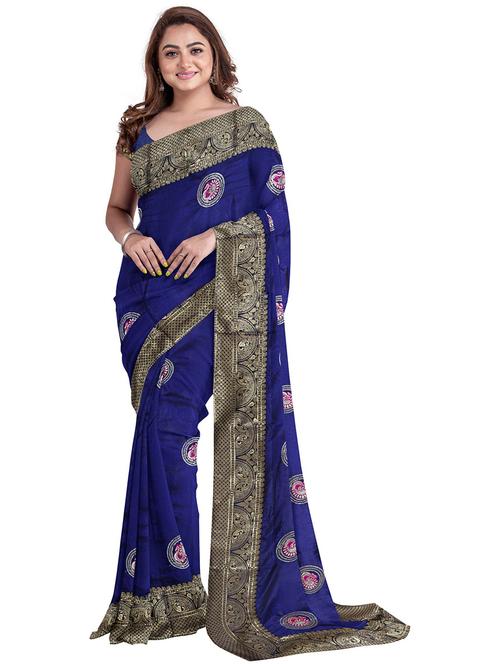 self design saree with blouse - 19902398 - Very Small Image - 1