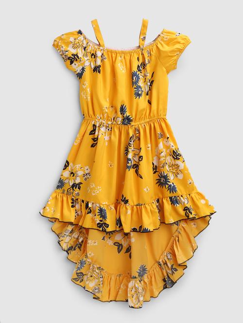 girls shoulder strap cold shoulder frock - 19903616 - Very Small Image - 1