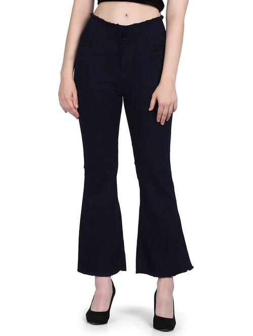 dark blue solid mid rise denim jean - 19903885 - Very Small Image - 1