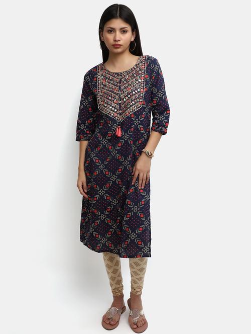 women's straight kurta - 19905030 - Very Small Image - 1