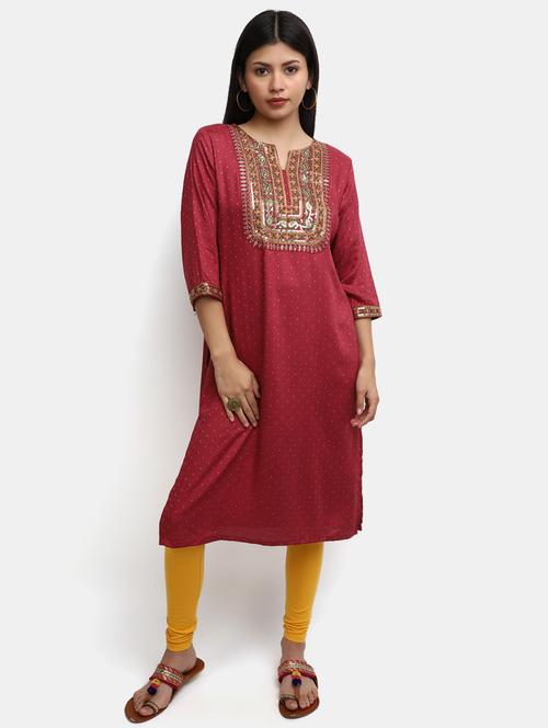 women's straight kurta - 19905039 - Very Small Image - 1