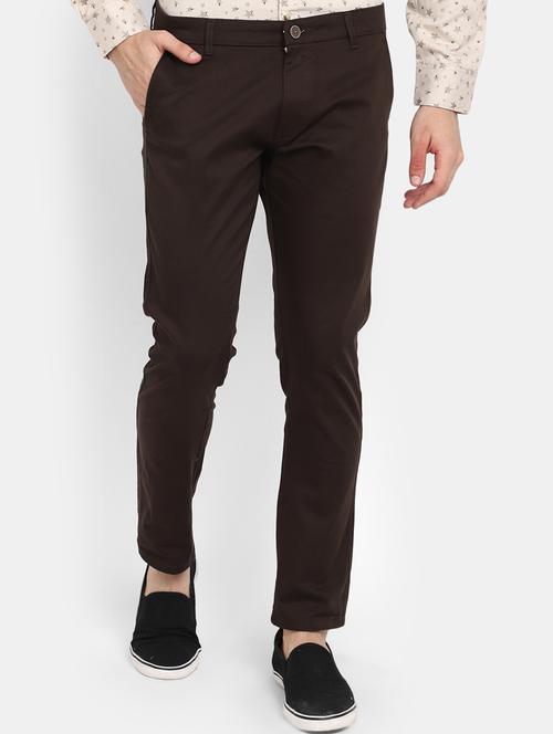 men solid mid rise chinos casual trouser - 19905262 - Very Small Image - 1