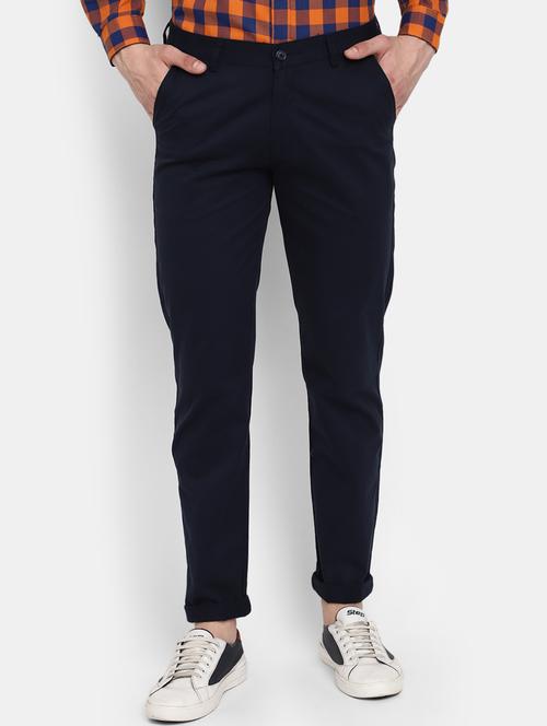 men solid mid rise chinos casual trouser - 19905263 - Very Small Image - 1