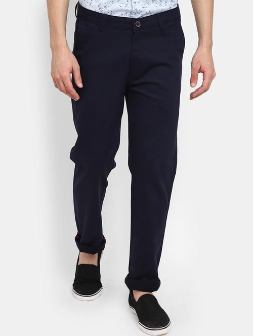 men solid mid rise chinos casual trouser - 19905272 - Very Small Image - 1