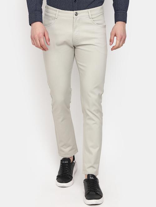 men solid mid rise chinos casual trouser - 19905277 - Very Small Image - 1