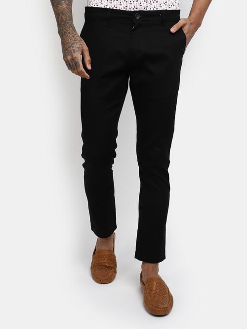 men solid mid rise chinos casual trouser - 19905278 - Very Small Image - 1