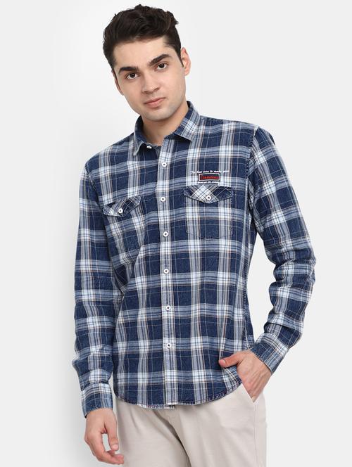 mens checks casual shirt - 19905943 - Very Small Image - 1