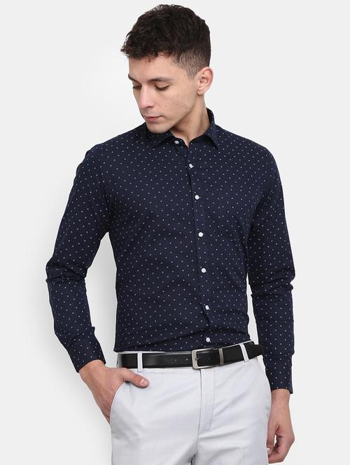 mens micro print formal shirt - 19906129 - Very Small Image - 1