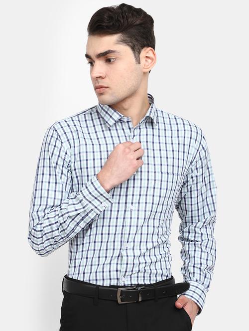 mens checks formal shirt - 19906131 - Very Small Image - 1