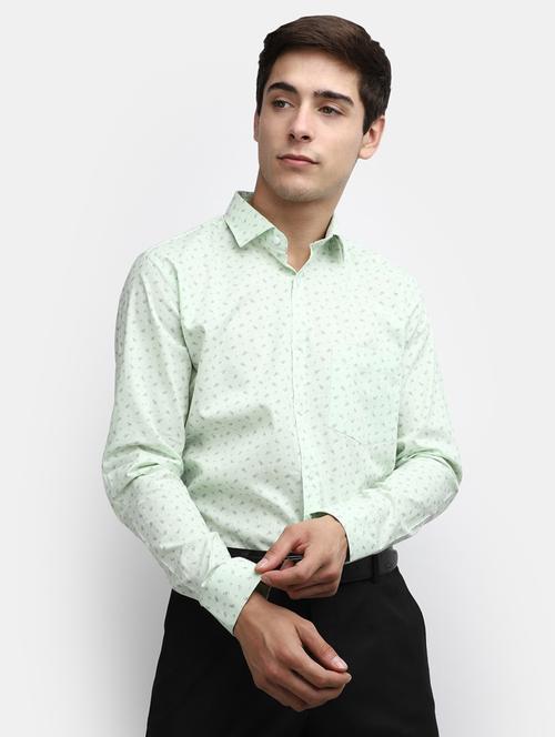 mens micro print formal shirt - 19906148 - Very Small Image - 1