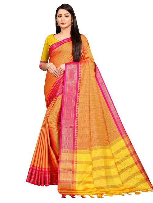 self design woven saree with blouse - 19906214 - Very Small Image - 1