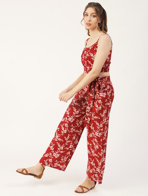 women viscose top and palazzos co-ord set - 19907039 - Very Small Image - 1