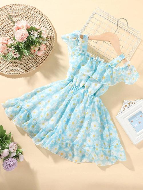 girls square neck sleeveless frock - 19907835 - Very Small Image - 1