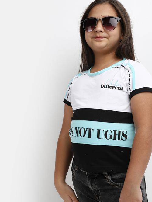 girls printed round neck regular tee - 19908606 - Very Small Image - 1