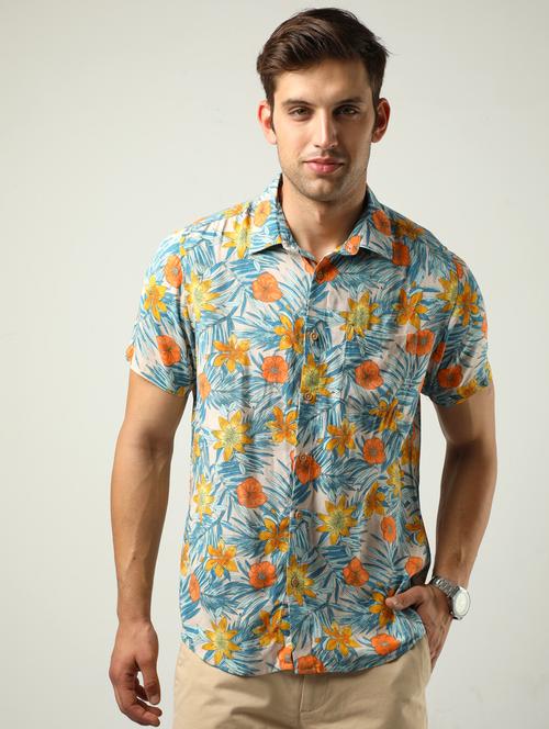 mens tropical casual shirt - 19909113 - Very Small Image - 1