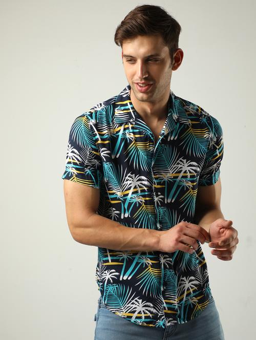 mens tropical casual shirt - 19909115 - Very Small Image - 1
