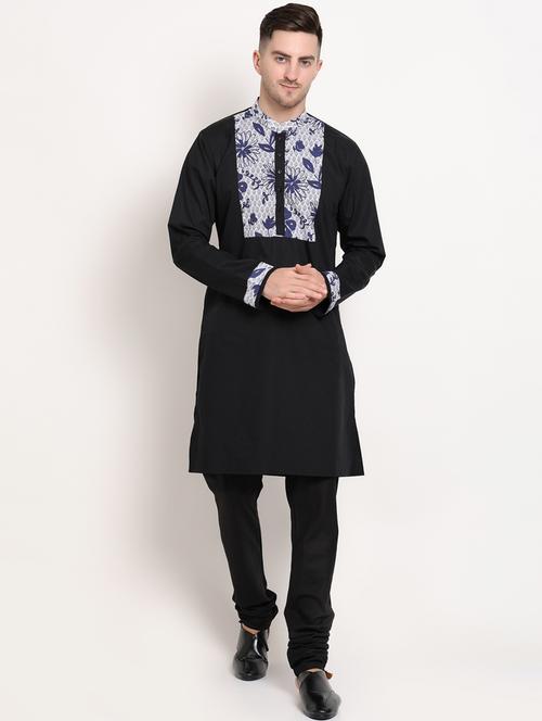 black cotton pocket kurta - 19909296 - Very Small Image - 1