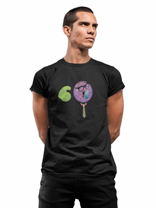 round neck chest printed regular t-shirt - 19909674 - Very Small Image - 1