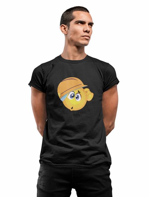 round neck chest printed regular t-shirt - 19909777 - Very Small Image - 1