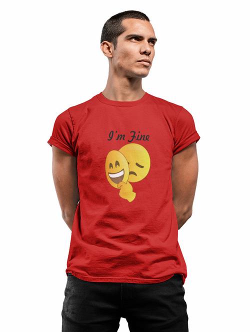 round neck chest printed regular t-shirt - 19909921 - Very Small Image - 1