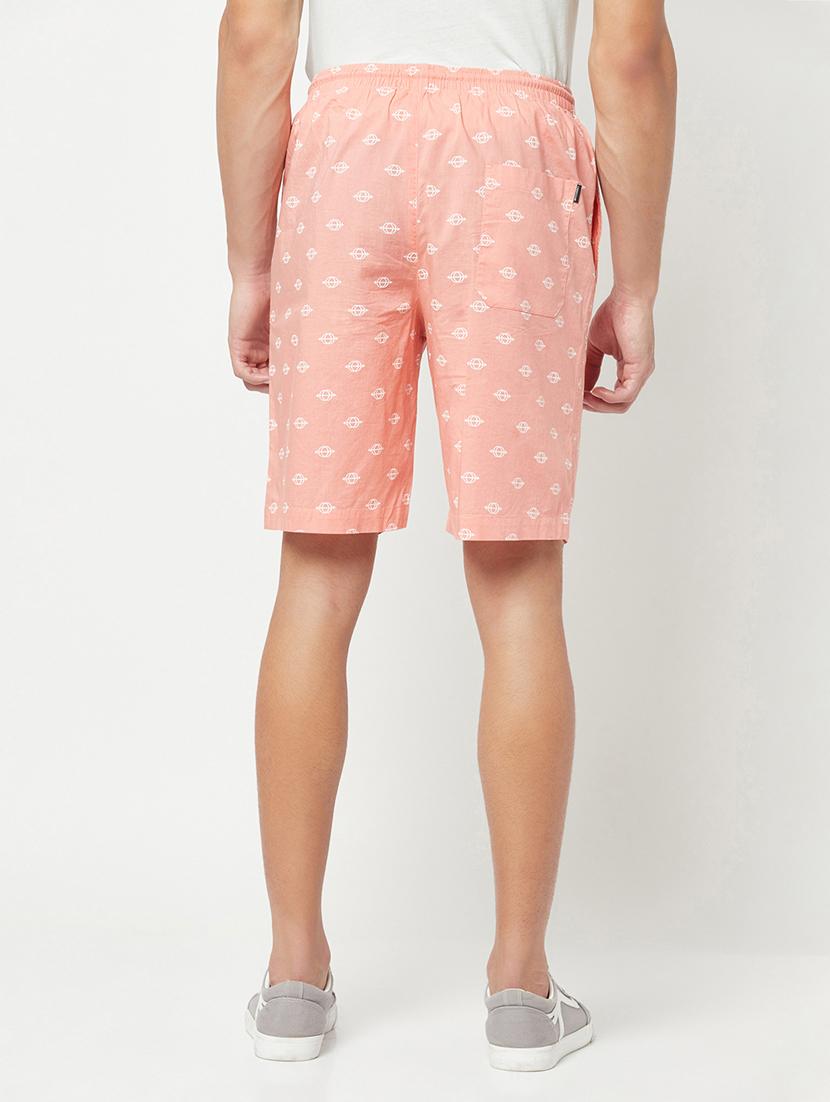 peach printed shorts - 19910859 - Standard Image - 3