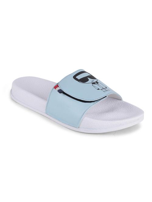 blue rubber slip on flip flops - 19912395 - Very Small Image - 1