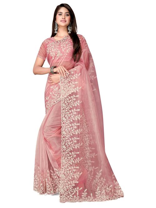 self designed embroidered saree with blouse - 19913044 - Very Small Image - 1