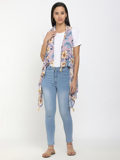 printed rayon regular shrug - 19913068 - Very Small Image - 1