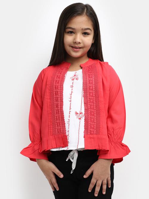 red embroidered regular top - 19913080 - Very Small Image - 1