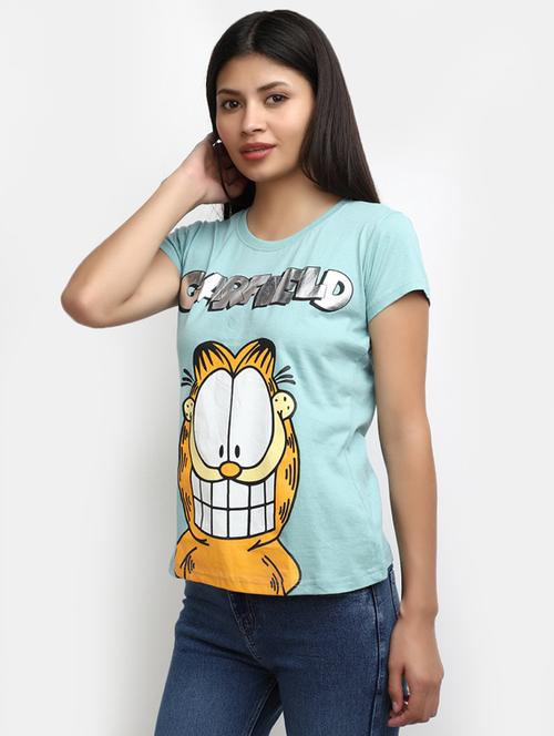 women printed cotton boxy tee - 19913387 - Very Small Image - 1