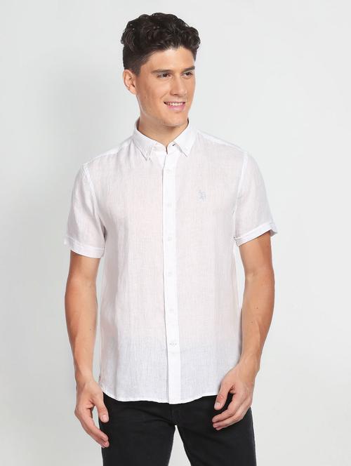 white linen casual shirt - 19913500 - Very Small Image - 1