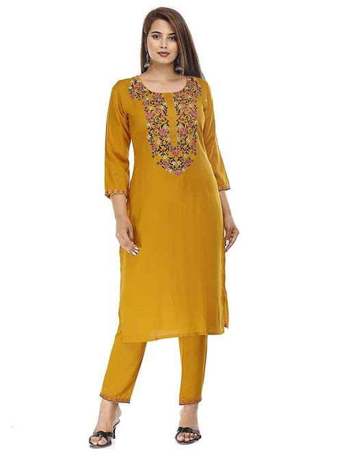 self design kurta pant set - 19913815 - Very Small Image - 1