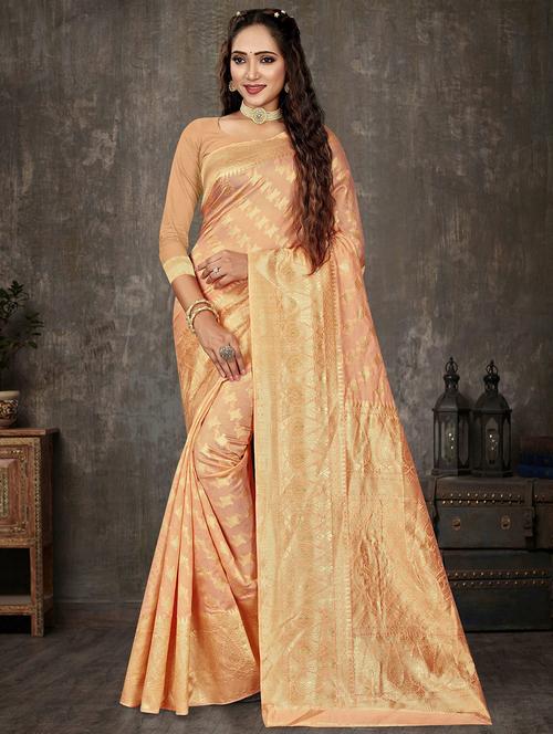 zari woven banarasi saree with blouse - 19914418 - Very Small Image - 1