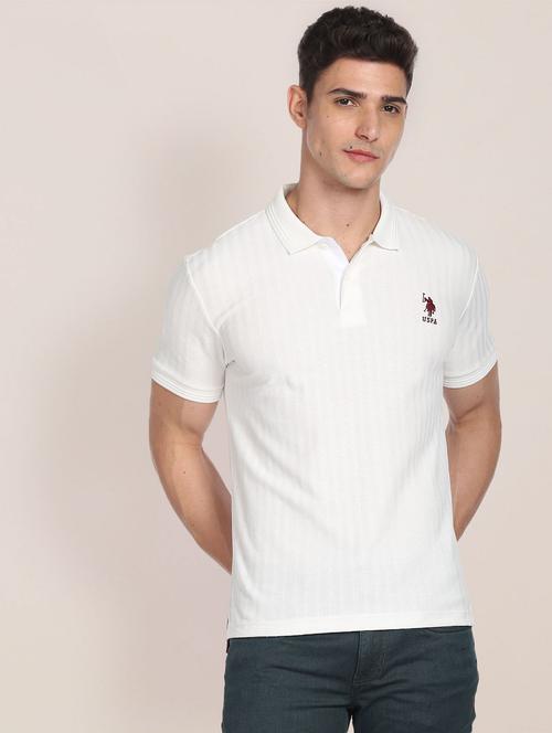 white solid polo t-shirt  - 19915996 - Very Small Image - 1