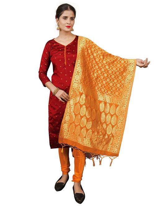 self design churidaar unstitched suit set - 19917741 - Very Small Image - 1