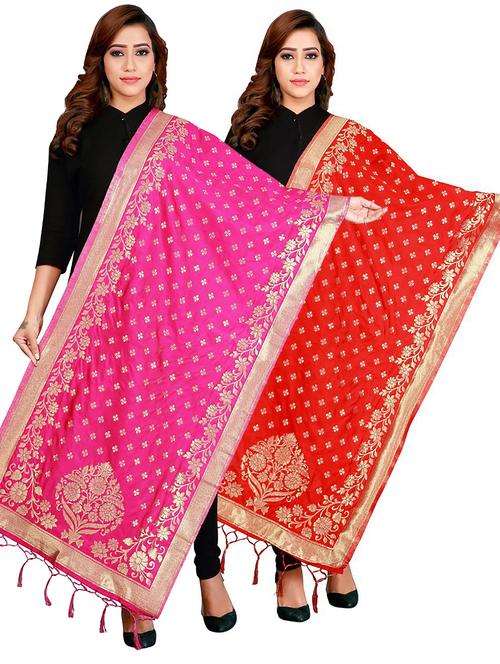 pack of 2 woven dupatta - 19917901 - Very Small Image - 1