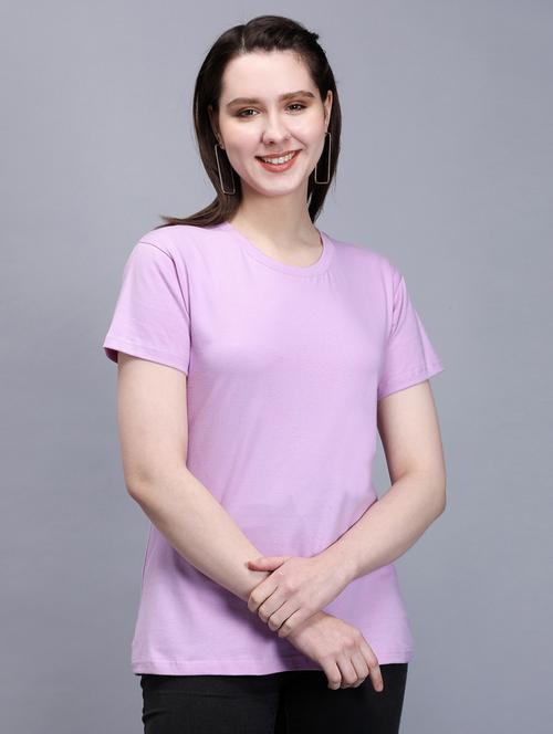 women's plain round neck t-shirt - 19918380 - Very Small Image - 1