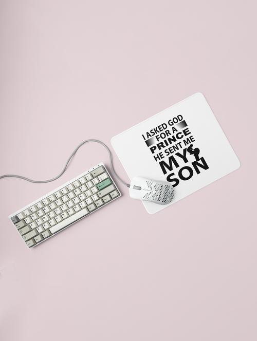 i asked god for a prince - printed mousepad (20cm x 18cm) - 19918510 - Very Small Image - 1