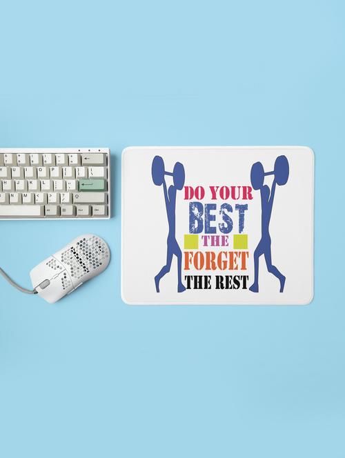 do your best and forget the rest - printed mousepad (20cm x 18cm) - 19918652 - Very Small Image - 1