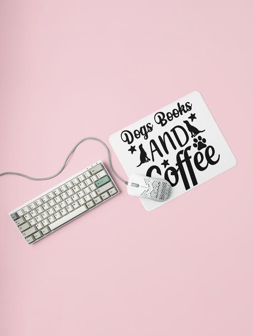 dogs books and coffee -printed mousepads for pet lovers(20cm x 18cm) - 19918843 - Very Small Image - 1