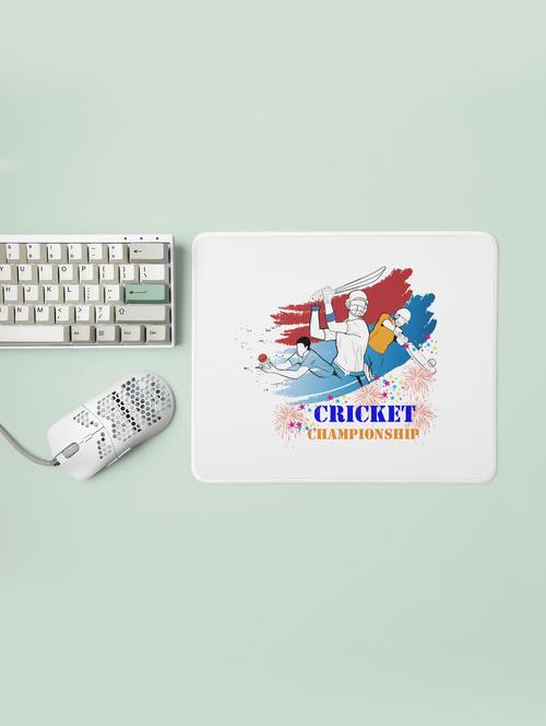 cricket championship text in blue and yellow - designable printed mousepads(20cm x 18cm) - 19919229 - Very Small Image - 1