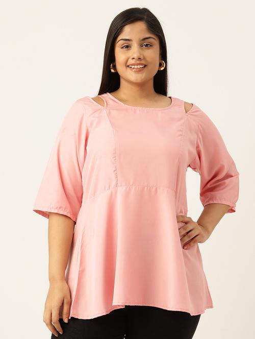 women's a line round neck top - 19919360 - Very Small Image - 1