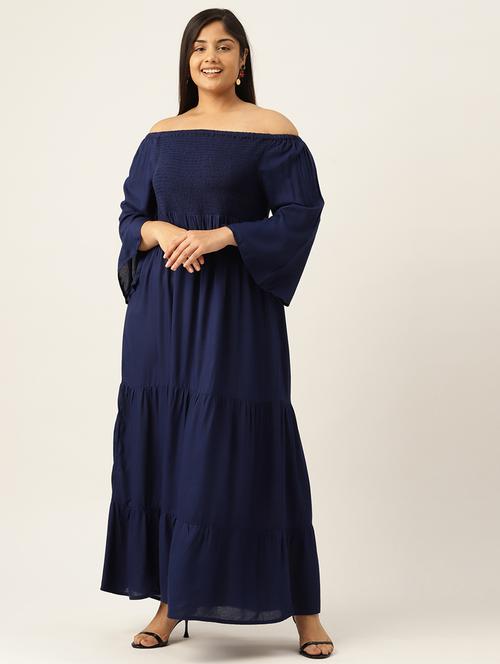 women's tiered dress solid dress - 19919404 - Very Small Image - 1
