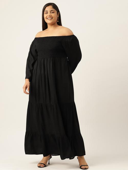 women's tiered dress solid dress - 19919405 - Very Small Image - 1