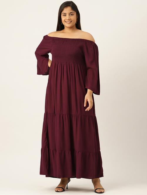 women's tiered dress solid dress - 19919407 - Very Small Image - 1