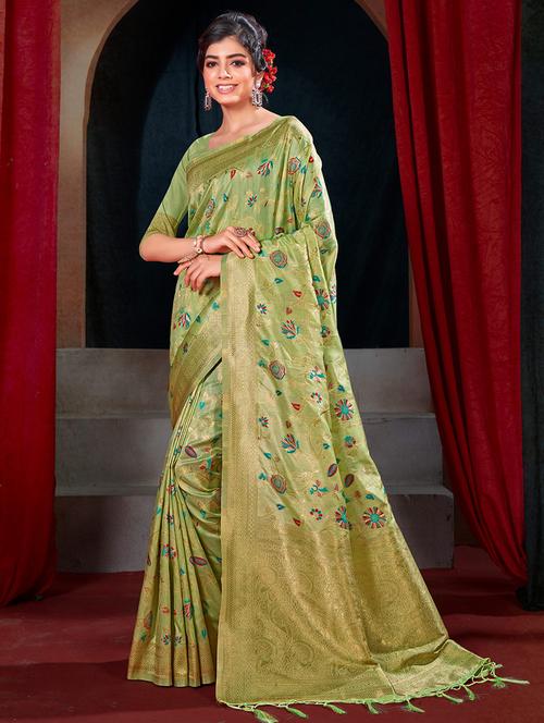 women's banarasi saree with blouse - 19925363 - Very Small Image - 1