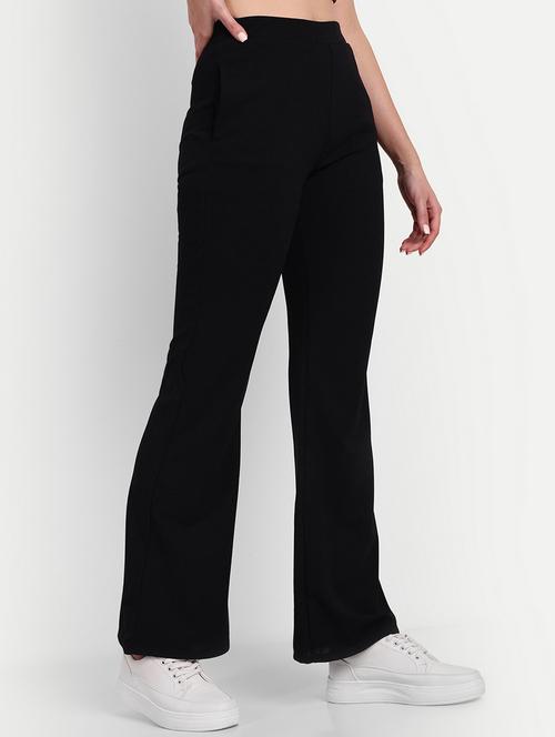 black flat front full length trouser - 19925574 - Very Small Image - 1
