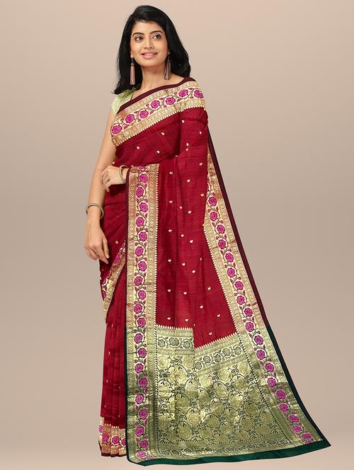 women's banarasi saree - 19925943 - Very Small Image - 1