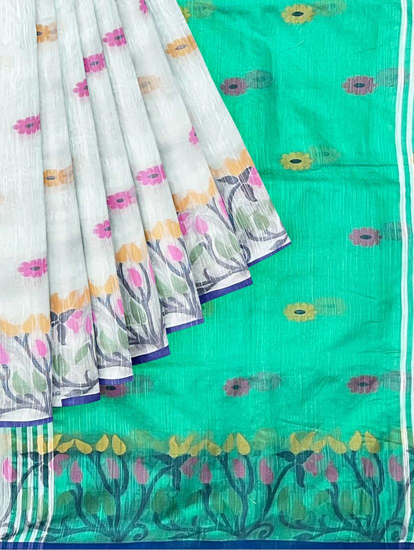 women self design handloom saree with blouse - 19925974 - Standard Image - 3