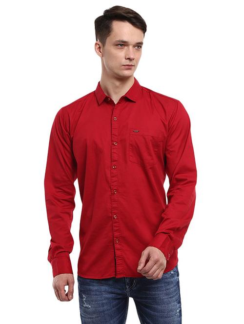 mens solid casual shirt - 19937228 - Very Small Image - 1